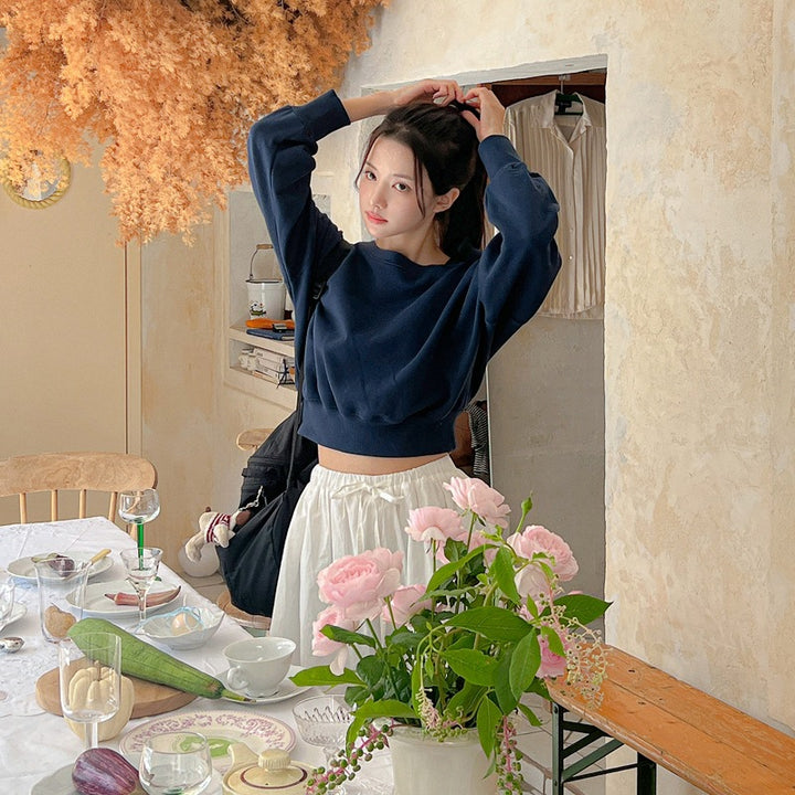 Dame casual sweatshirt med fashionable snit Stilla