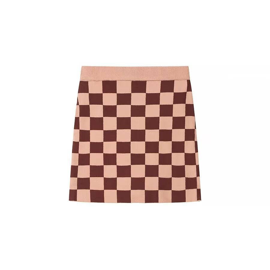 Femme ternet strik-crop-sæt Stilla