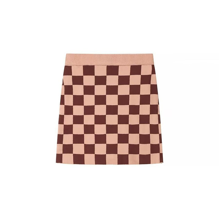 Femme ternet strik-crop-sæt Stilla
