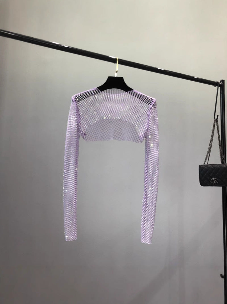 Dame netop med glitrende design og elastiske ærmer Stilla