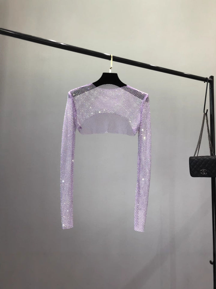 Dame netop med glitrende design og elastiske ærmer Stilla