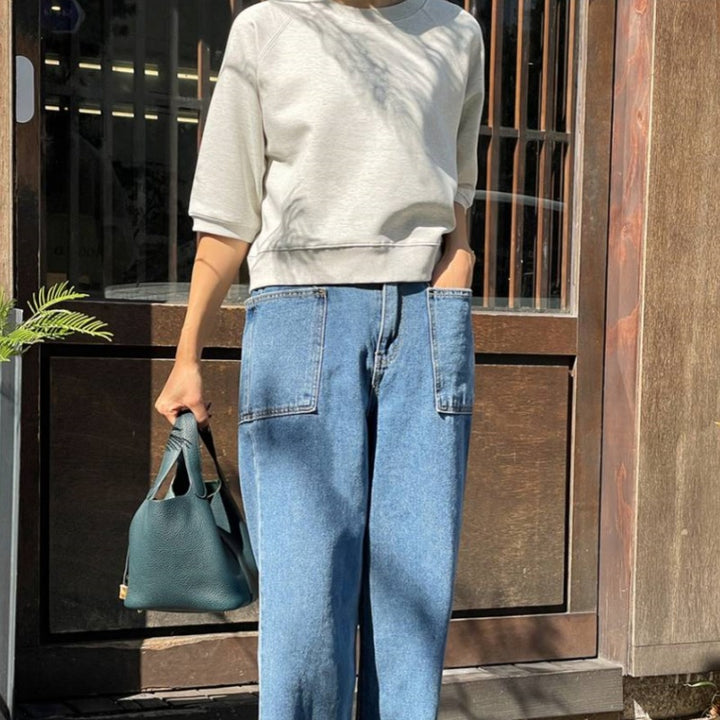 Dame casual sweatshirt med 3/4 ærmer Stilla