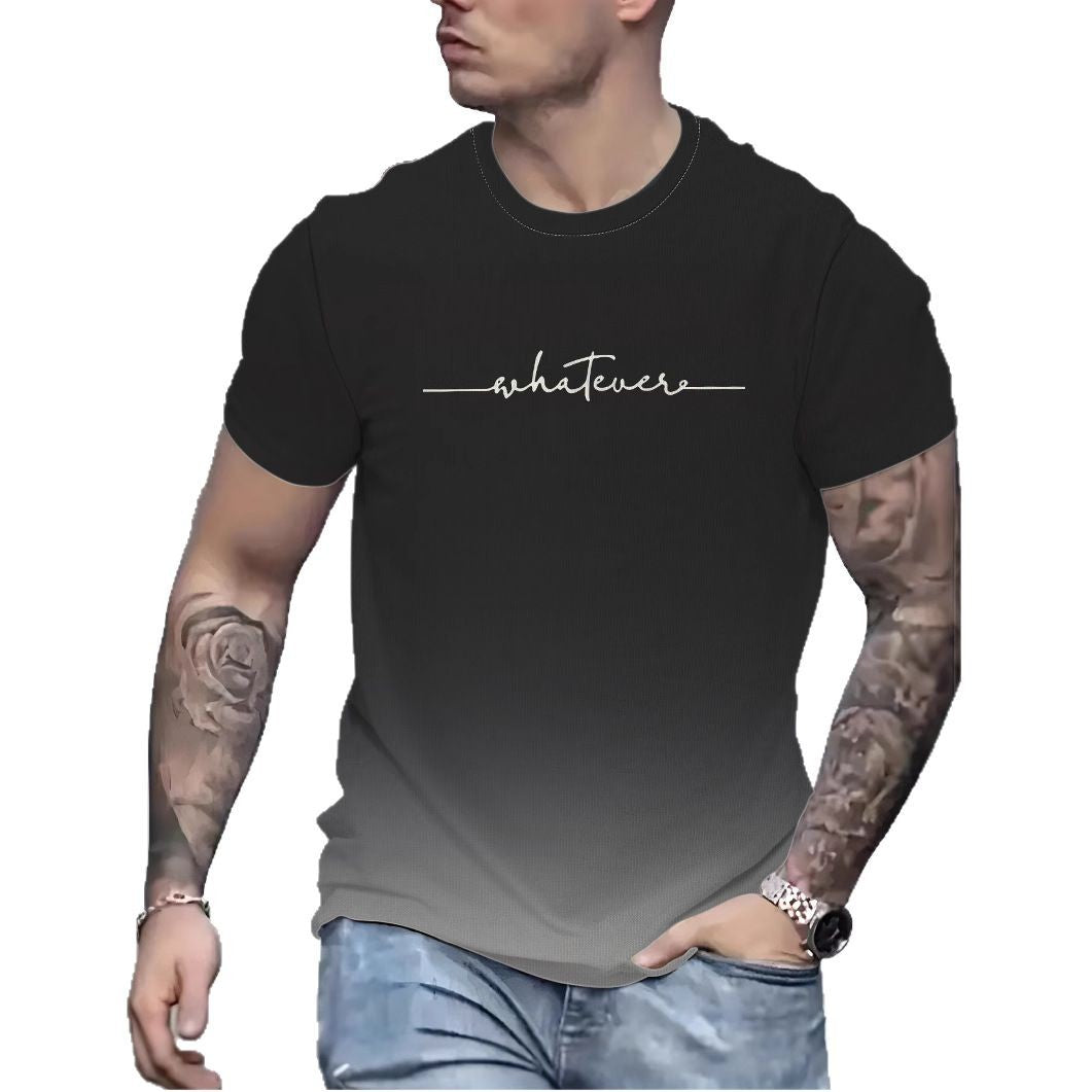 Herre T-Shirt med kreativ tekst og åndbart design Stilla