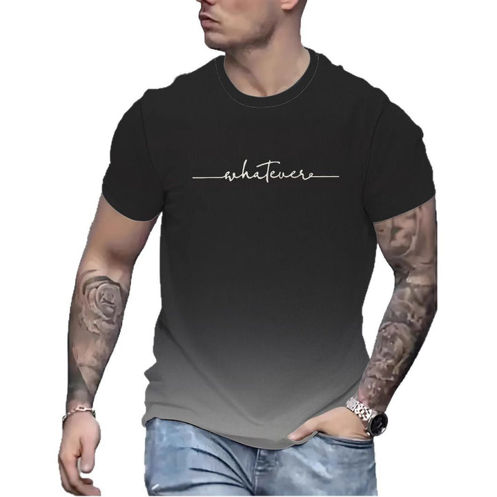 Herre T-Shirt med kreativ tekst og åndbart design Stilla