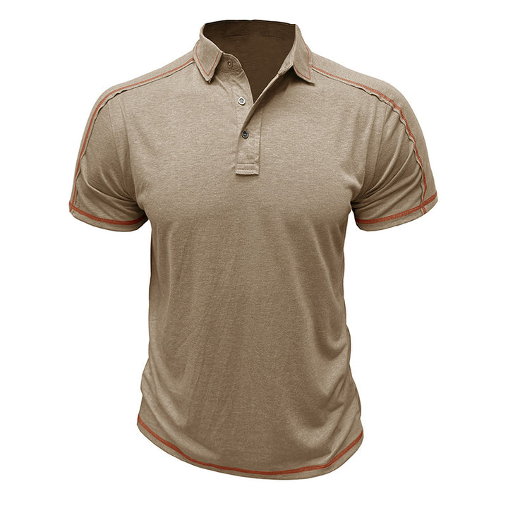 Herrer polo shirt med moderne kontrastsømme og åndbart stof Stilla
