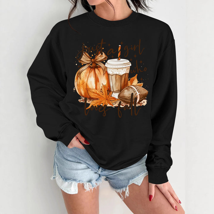 Kvinders sweatshirt med efterårsmotiv og inspirerende print Stilla