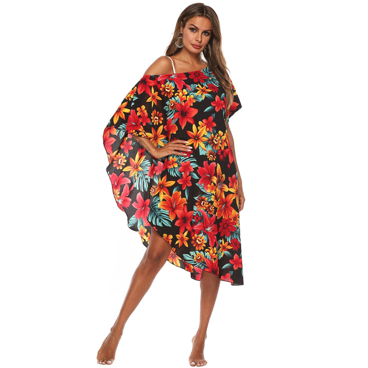 Kvinder Floral Print Kaftan Kjole Stilla