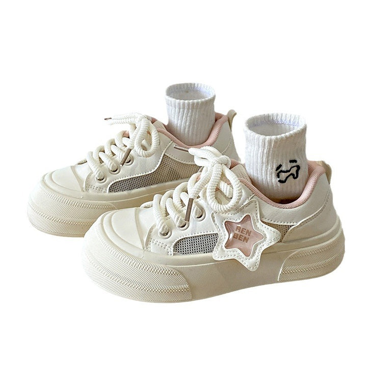 Dame Sneakers med åndbart mesh-overmateriale og trendy plateau sål Stilla