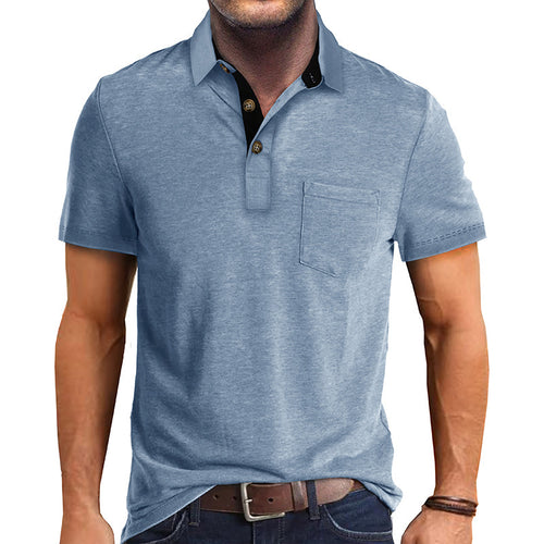 Herrer Polo-T-shirt med moderne designelementer Stilla