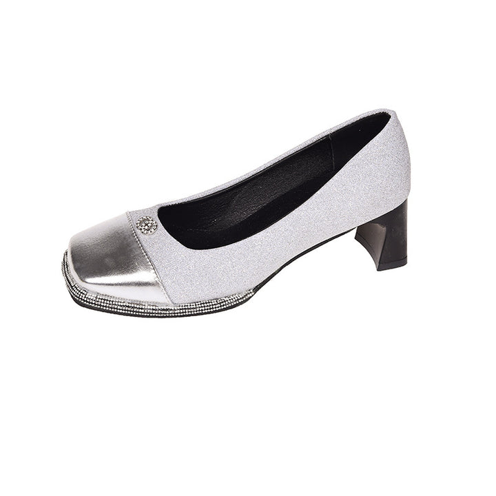 Dame Glinsende Elegante Pumps med Hæl Stilla