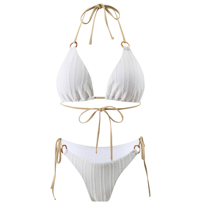 Dame Hæklet Struktur Triangel Bikini Sæt Stilla