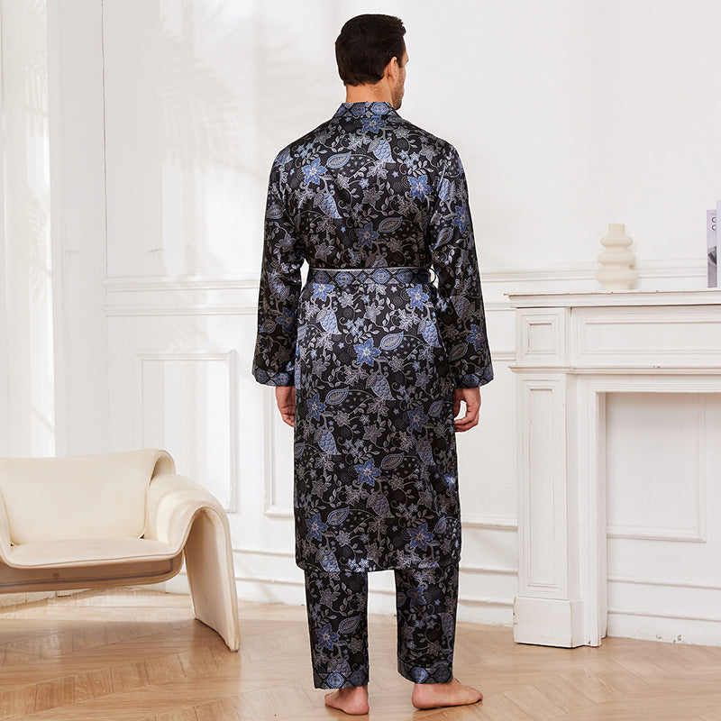 Herrer pyjamas med elegant kimono-design Stilla