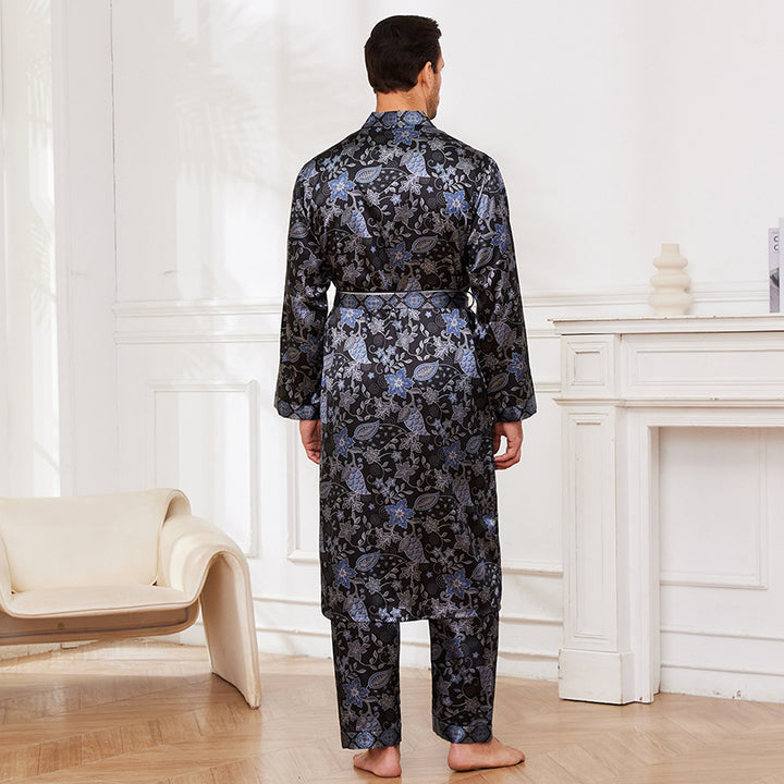 Herrer pyjamas med elegant kimono-design Stilla