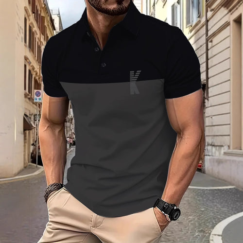 Herrer Poloshirt med moderne farvegradient og åndbare egenskaber Stilla