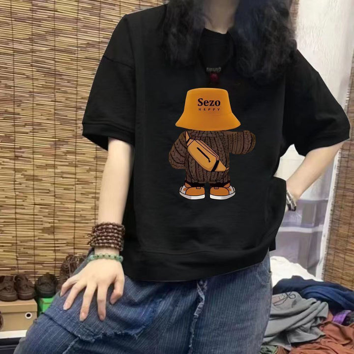 Dame Oversize T-Shirt med unikt grafikdesign Stilla