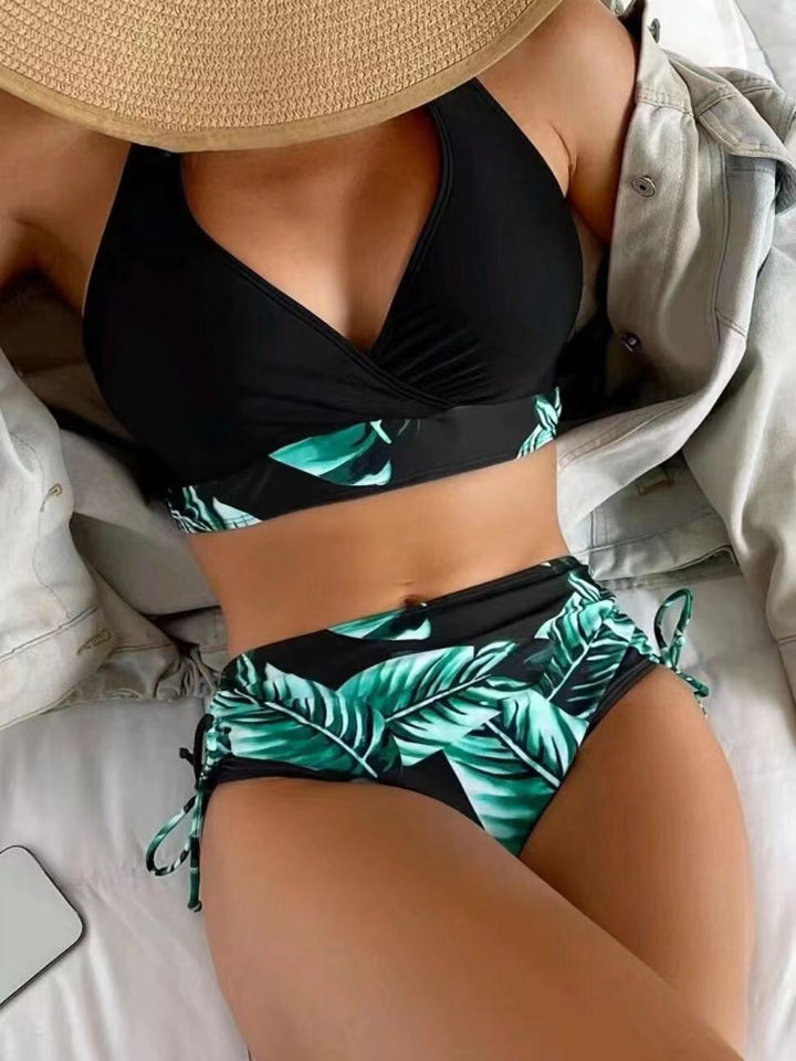 Dame Sport-Bikini-sæt med tropisk motiv Stilla