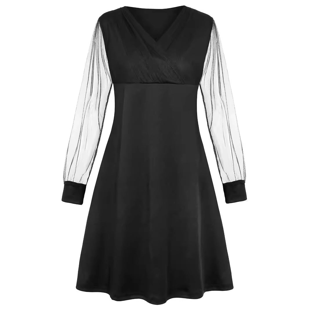 Dame Elegant Langærmet Minikjole Stilla