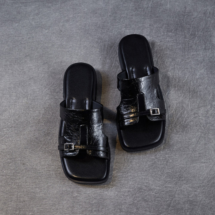 Dame Chic Slide Sandaler med spænde accent Stilla