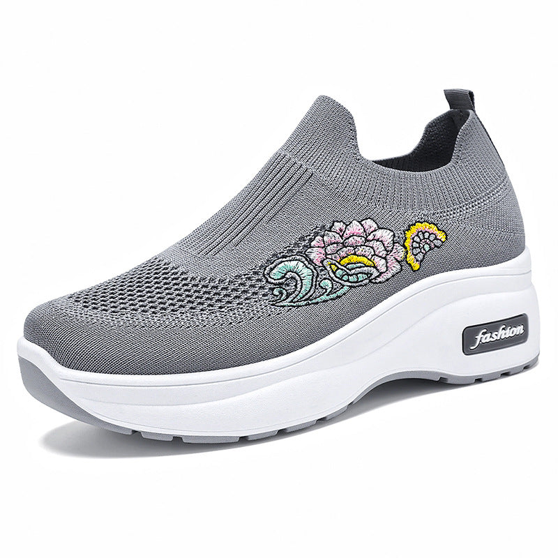 Femme Broderet Komfort Performance Sneakers Stilla
