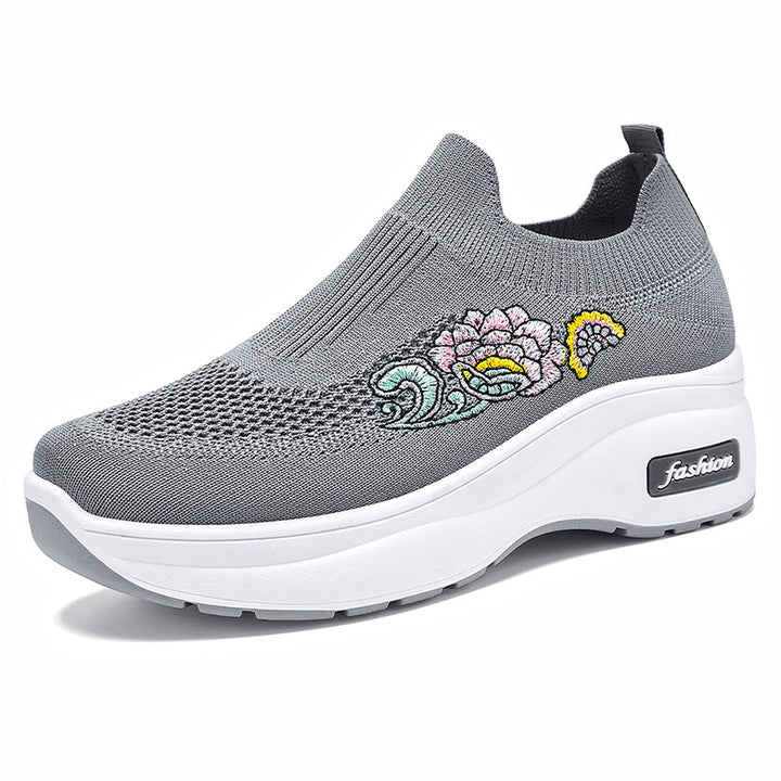 Femme Broderet Komfort Performance Sneakers Stilla