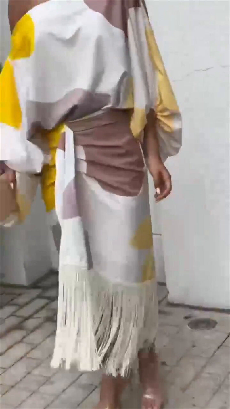 Stilla | Asymmetrisk Ensemble Med Fringes Og Geometrisk Tryk