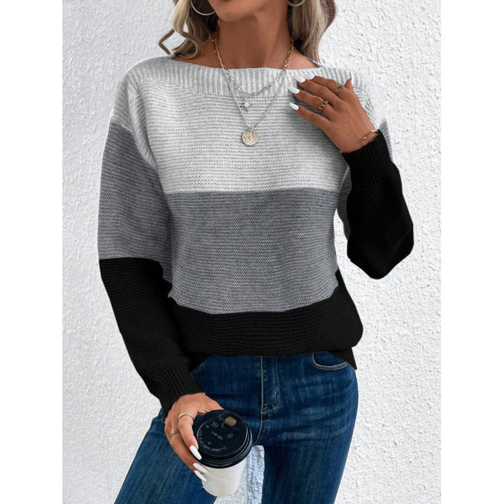 Femme Cozy Farveblok Strikpullover Stilla