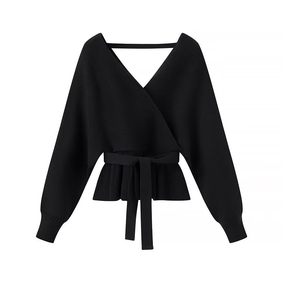 Femme Wickeltop med elegant sløjfedetail Stilla