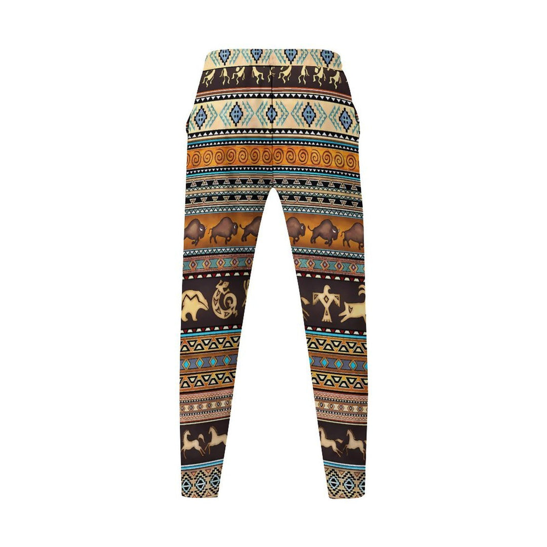 Dame leggings med tribal-inspireret mønster og elastisk talje Stilla