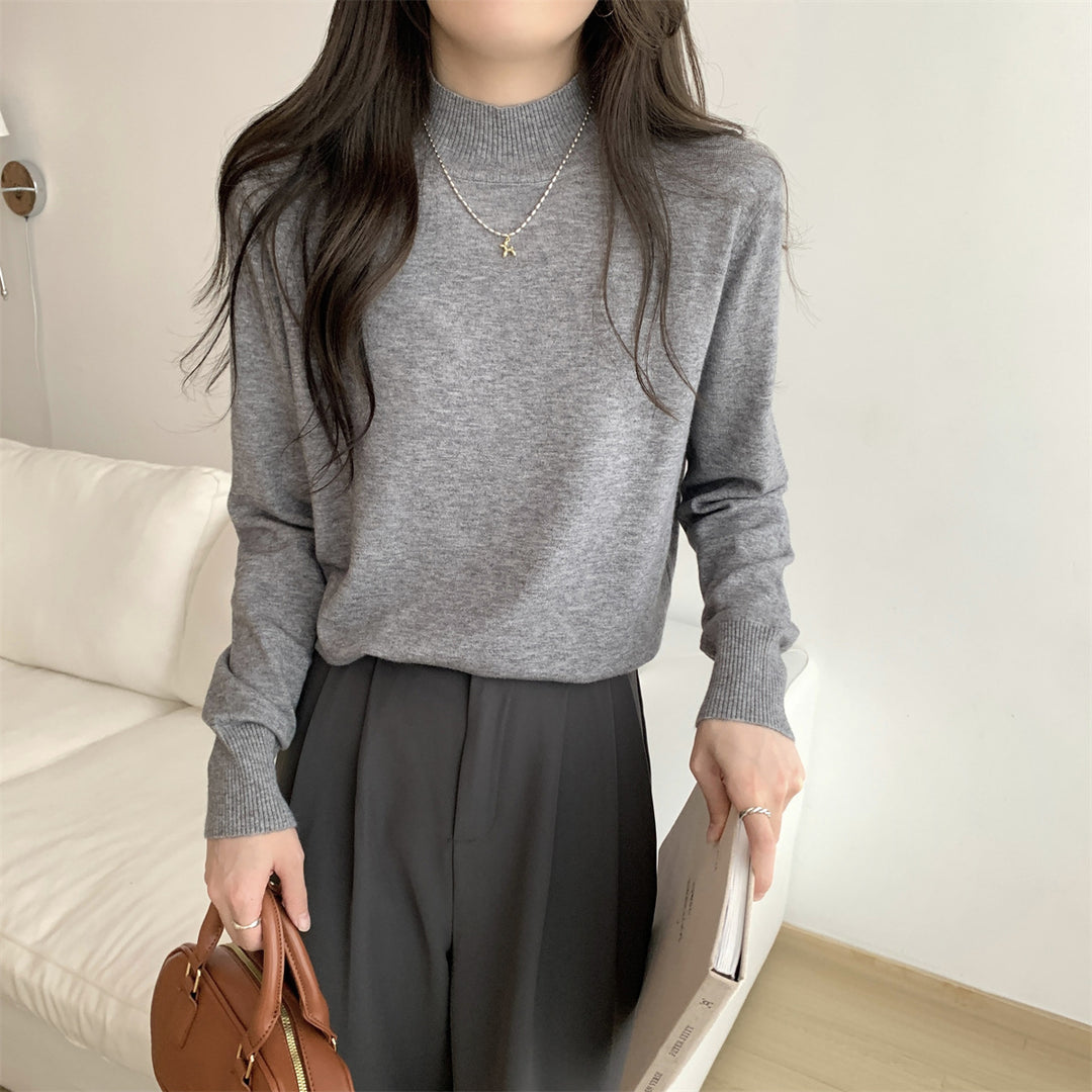 Kvinder Elegant Rulle Hals Sweater lavet af høj kvalitet strikket materiale Stilla