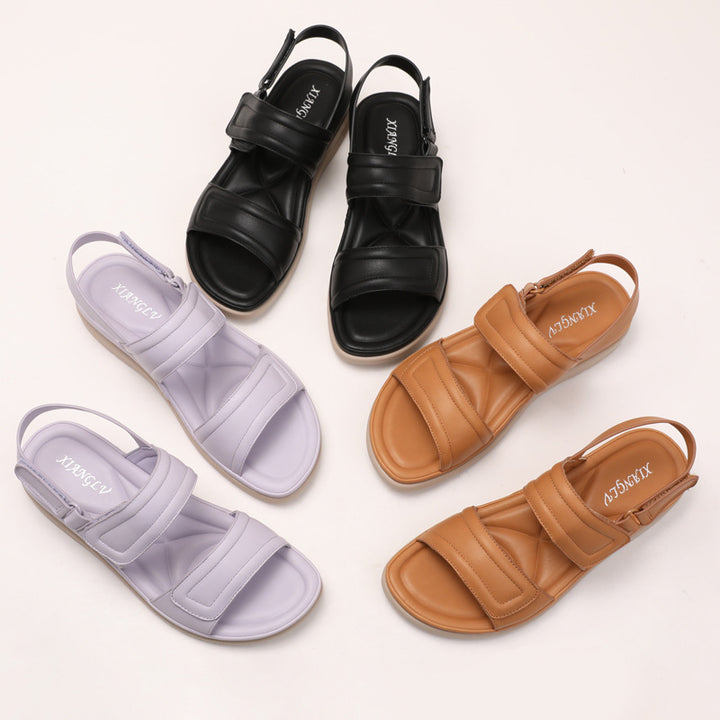 Dame komfortable sandaler med justerbare velcro-lukninger og dæmpende fodseng Stilla