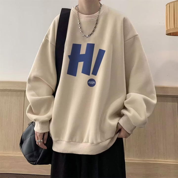Dame afslappet sweatshirt med løs pasform og kreativt grafikdesign Stilla