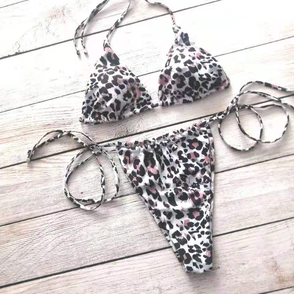 Femme Stilfuldt Leopardmønster Bikini-Sæt Stilla