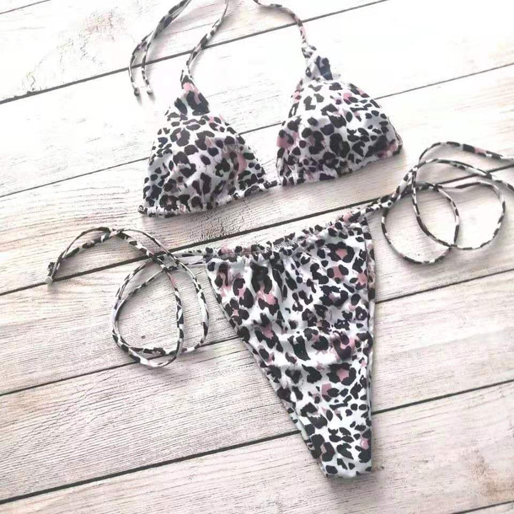 Femme Stilfuldt Leopardmønster Bikini-Sæt Stilla