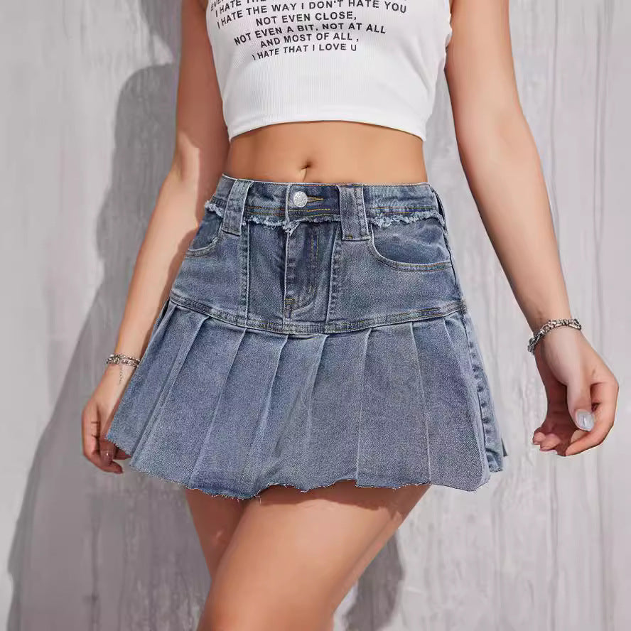 Stilla | Mini nederdel lavet af elastisk denim stof