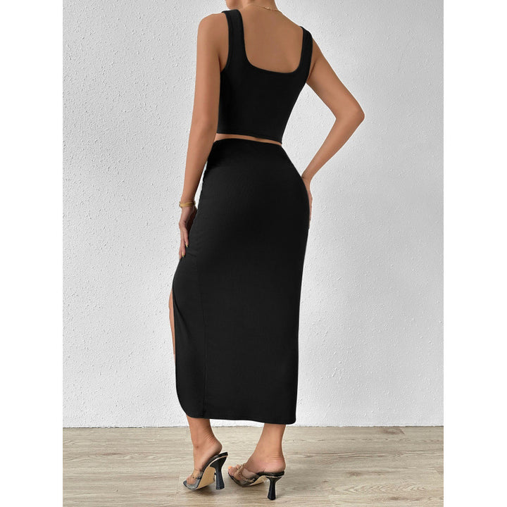 Damer Elegant Maxi Kjole med sidelukning og afslappet vippedesign Skovae