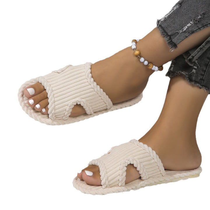 Dame Fuzzy Sko med trendy Rib-Design og komfortabel sål Stilla