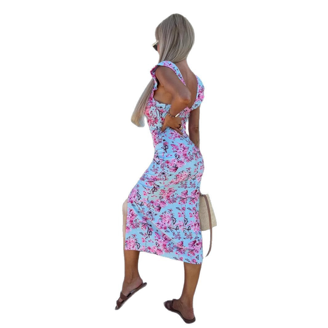 Dame sommerkjole med blomsterdesign Stilla