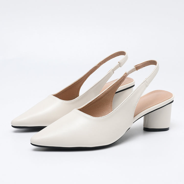Dame Sling Pumps med elegant blokhæl Stilla