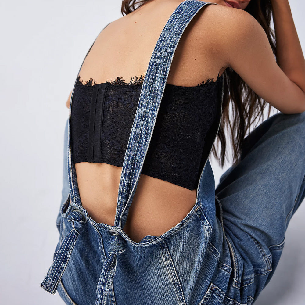 Dame afslappet Denim Overall Stilla