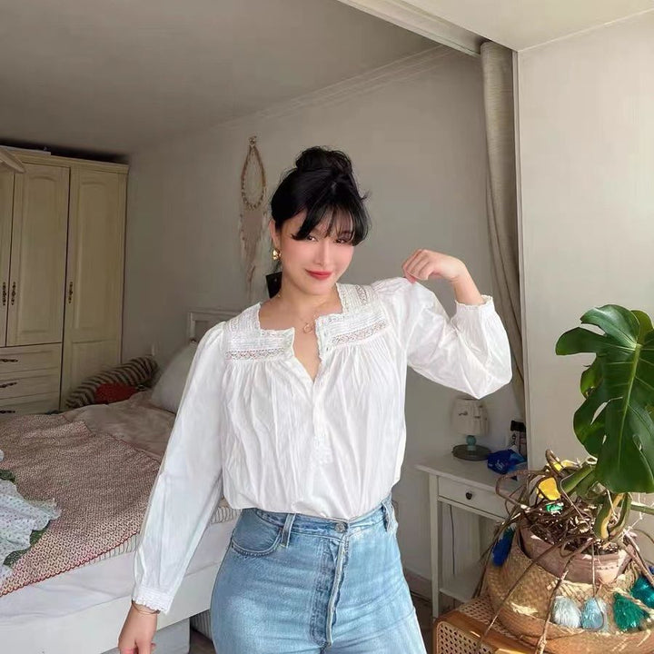 Dame afslappet bluse med romantisk Boho-stil Stilla