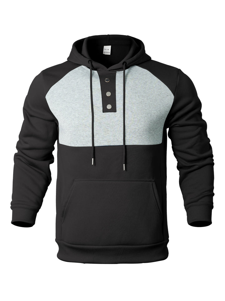 Herrer sporty hoodie med innovativt design og praktiske lommer Stilla