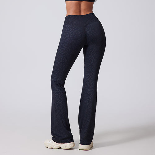 Dame leggings med høj talje og moderigtigt leopardmønster Stilla