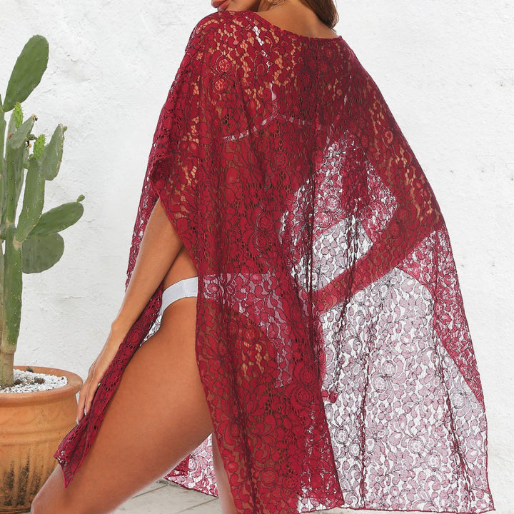 Dame Gennemsigtig Spids Kimono Overdel Stilla