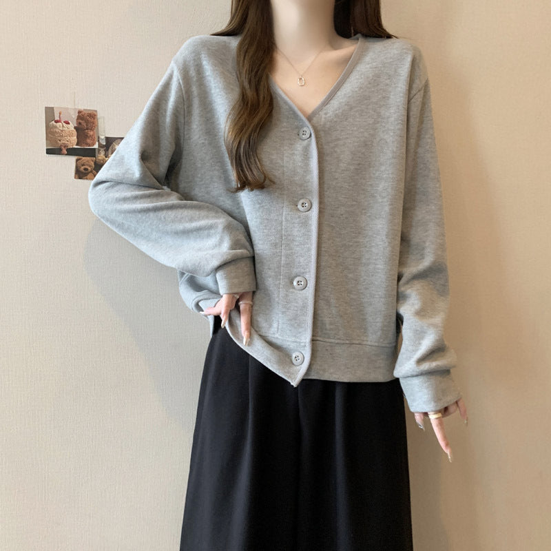 Femme Knaplukning Blød Strik Cardigan Stilla