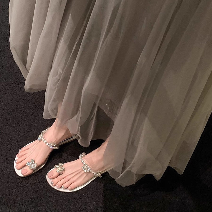 Kvinder Slide Sandaler med elegante strass-accenter Stilla