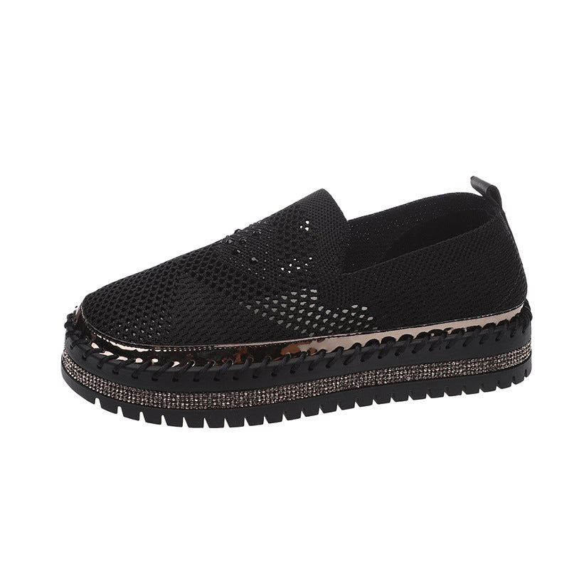 Dame sneakers med åndbart mesh-overtøj og funklende accenter Stilla