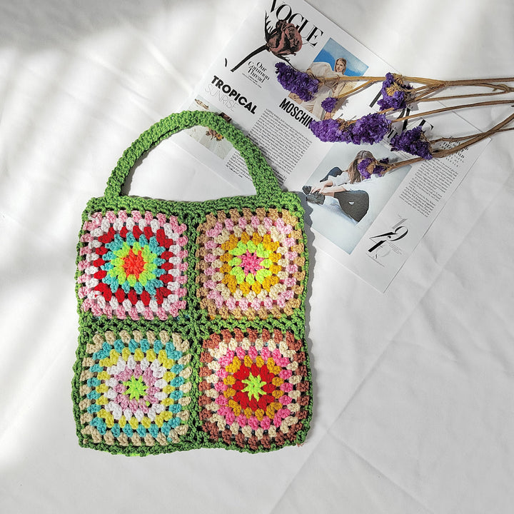 Dame hækle håndtaske i det karakteristiske granny square design Stilla