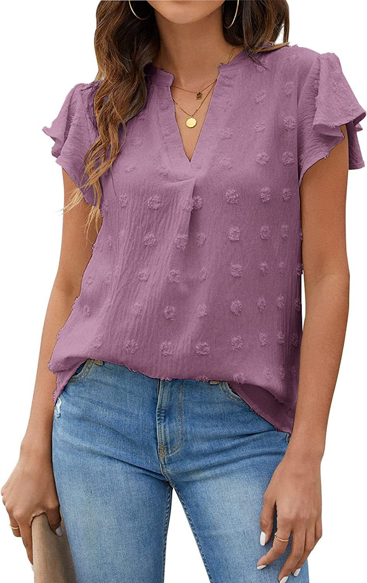 Damebluse med flæser Stilla