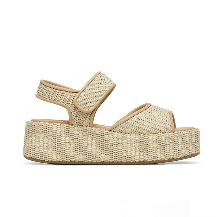 Femme Chunky Flettet Platform Sandaler Stilla