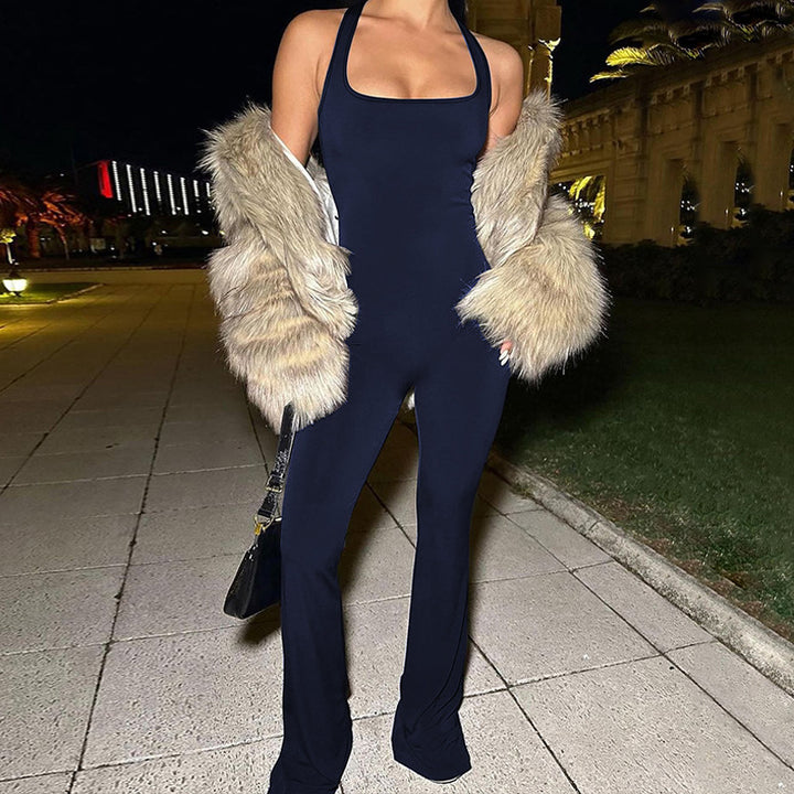Dame elegant jumpsuit med raffineret rygudskæring og komfortable ben Stilla